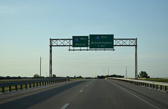 I-155 north at I-74 - Morton, IL