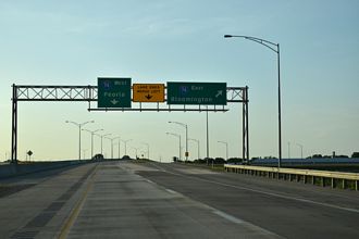 I-155 north at I-74 - Morton, IL