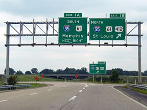 I-155 west at I-55/US 61-412 - 2003