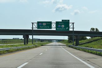 U.S. 412 East at I-55 and Interstate 155 in Hayti, Missouri