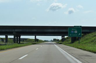 US 412 east at I-55/155-US 61 - Hayti, MO
