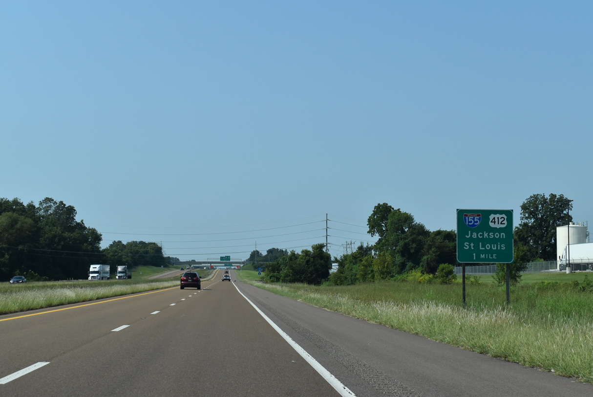 US 51 south at I-155/US 412 - Dyersburg, TN