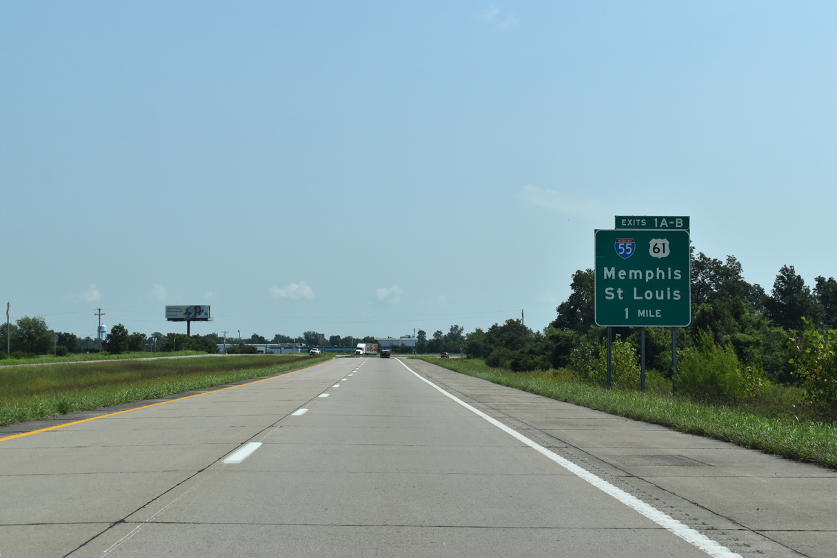 US 412 east at I-55/155-US 61 - Hayti, MO