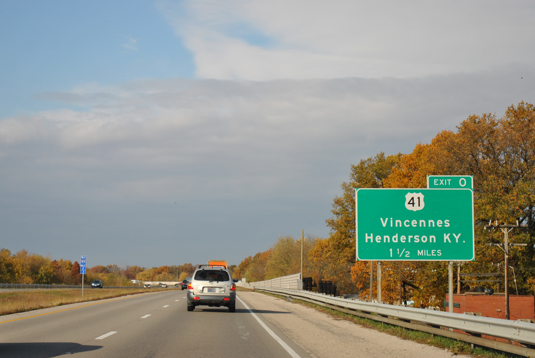I-164 west at US 41 - Evansville, IN
