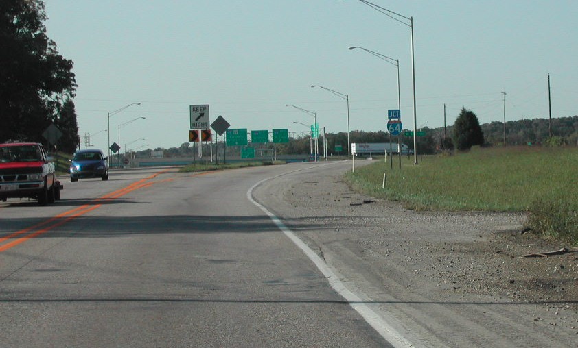 SR 57 south at I-64/164 - Wheatonville, IN