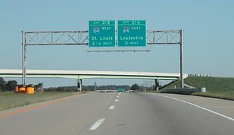 I-164/SR 57 north at I-64 - Elberfeld, IN