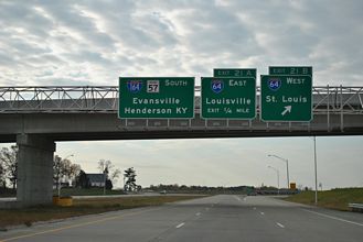 Former I-164 South at Interstate 64 near Elberfield, Indiana