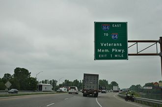 US 41 north at I-164 - Evansville, IN