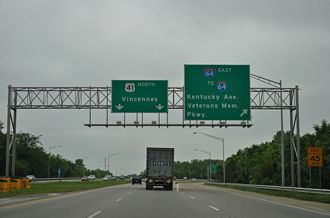 US 41 north at I-164 - Evansville, IN