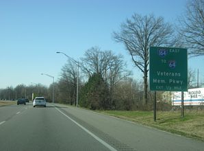 US 41 south at I-164 - Evansville, IN