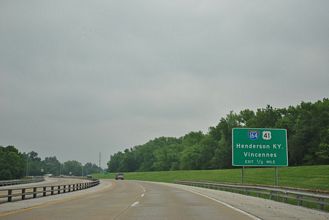Veterans Memorial Parkway east at I-164/US 41 - Evansville, IN