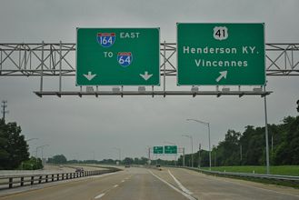Veterans Memorial Parkway east at I-164/US 41 - Evansville, IN