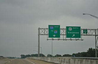 Veterans Memorial Parkway east at I-164/US 41 - Evansville, IN