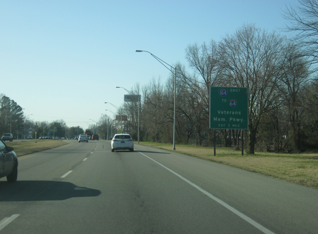 US 41 south at I-164 - Evansville, IN