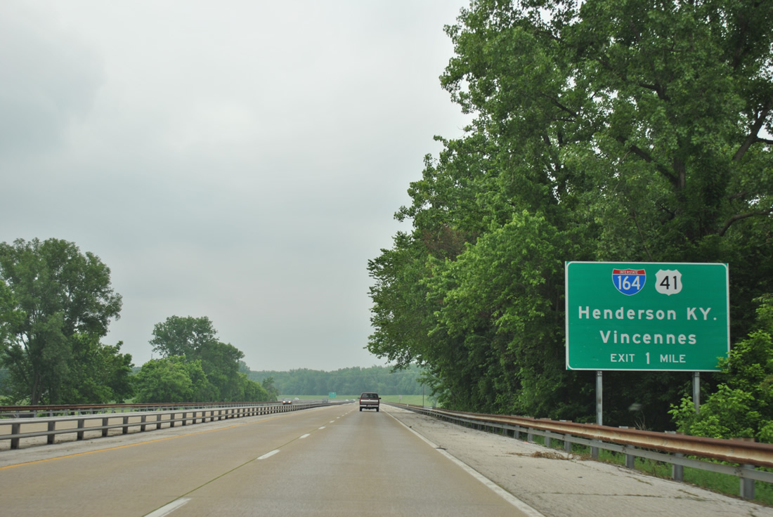 Veterans Memorial Parkway east at I-164/US 41 - Evansville, IN
