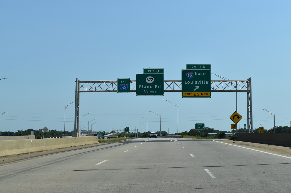 I-165 south at I-65/KY 9007 - Bowling Green