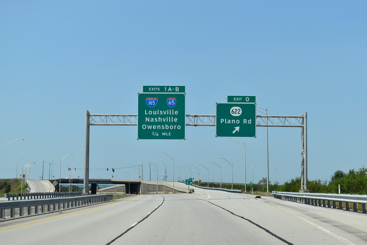KY 9007 north at I-65/165 - Bowling Green