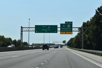 I-65 south at I-165/KY 9007 - Bowling Green