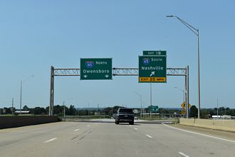 Natcher Parkway North at Interstate 165 in Bowling Green, Kentucky