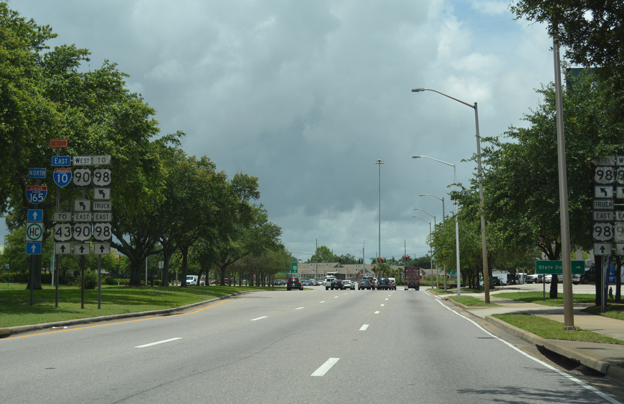 Water St north at I-165/US 90 - Mobile, AL