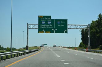 I-69 South at Interstate 169 in Nortonville, Kentucky