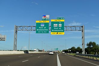 IH 69E south at Interstate 169 and SH 550 in Brownsville, Texas