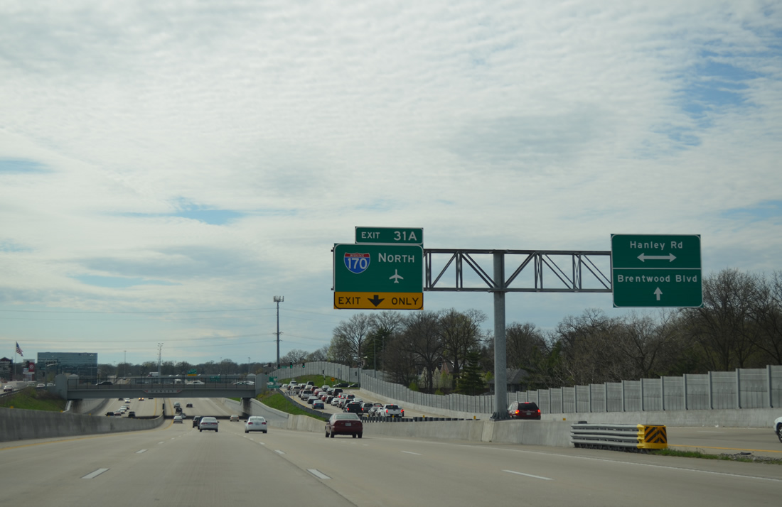 I-64/US 40 west at I-170 - Richmond Heights, MO