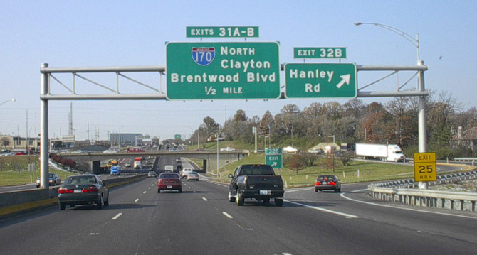 I-64/US 40 west at I-170 - 2000
