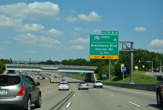I-64/US 40 east at I-170 - Ladue, MO