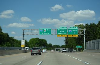 I-64/US 40 east at I-170 - Richmond Heights, MO
