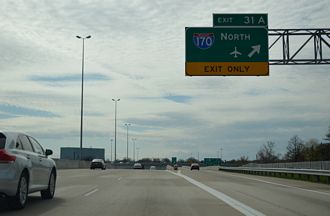 I-64/US 40 west at I-170 - Richmond Heights, MO