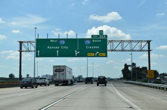 I-270 west at I-170 - Florissant, IN