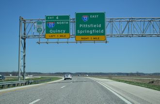 I-72/US 36 east at I-172 - Fall Creek, IL
