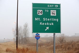I-172 north at US 24 - Quincy, IL