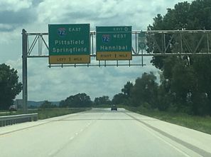 I-172 south at I-72/US 36 - Fall Creek, IL