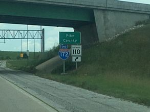I-172 south at I-72/US 36 - Fall Creek, IL