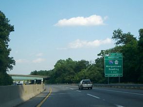 I-76/PA Tpk east at I-176 - Morgantown
