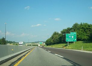 I-76/PA Tpk east at I-176 - Morgantown
