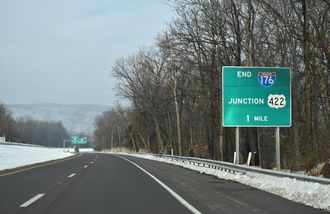 I-176 north at US 422 - Cumru Township, PA