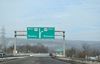 I-176 north at US 422 - Cumru Township, PA