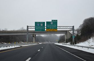 I-176 south at I-76/PA 10 - Morgantown, PA
