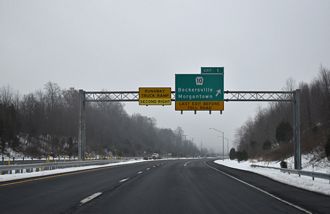I-176 south at I-76/PA 10 - Morgantown, PA