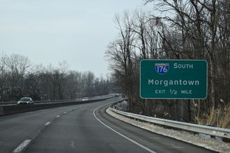 US 422 west at I-176 - Exeter Township, PA