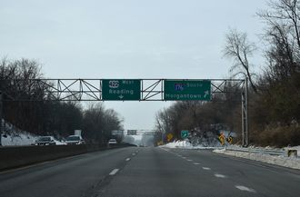 US 422 west at I-176 - Exeter Township, PA