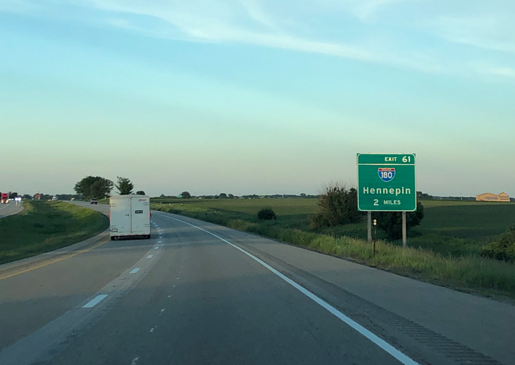 I-80 east at I-180 - Princeton, IL