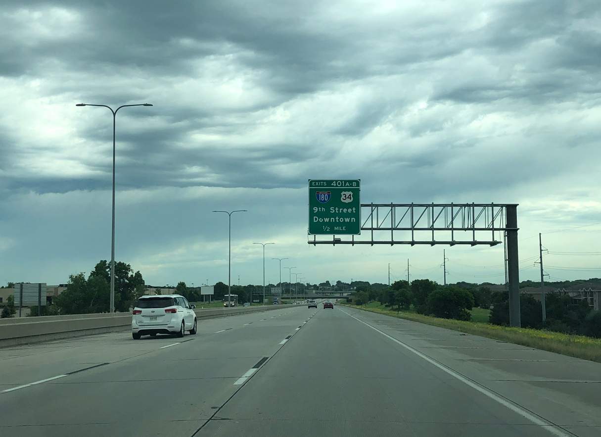 I-80/US 77 east at I-180/US 34 - Lincoln, NE