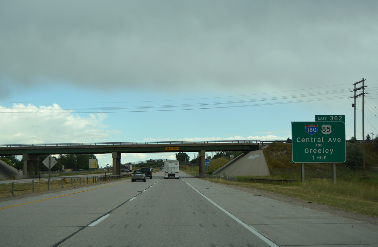 I-80 east at I-180/BL I-25/US 85-87 Business - Cheyenne, WY