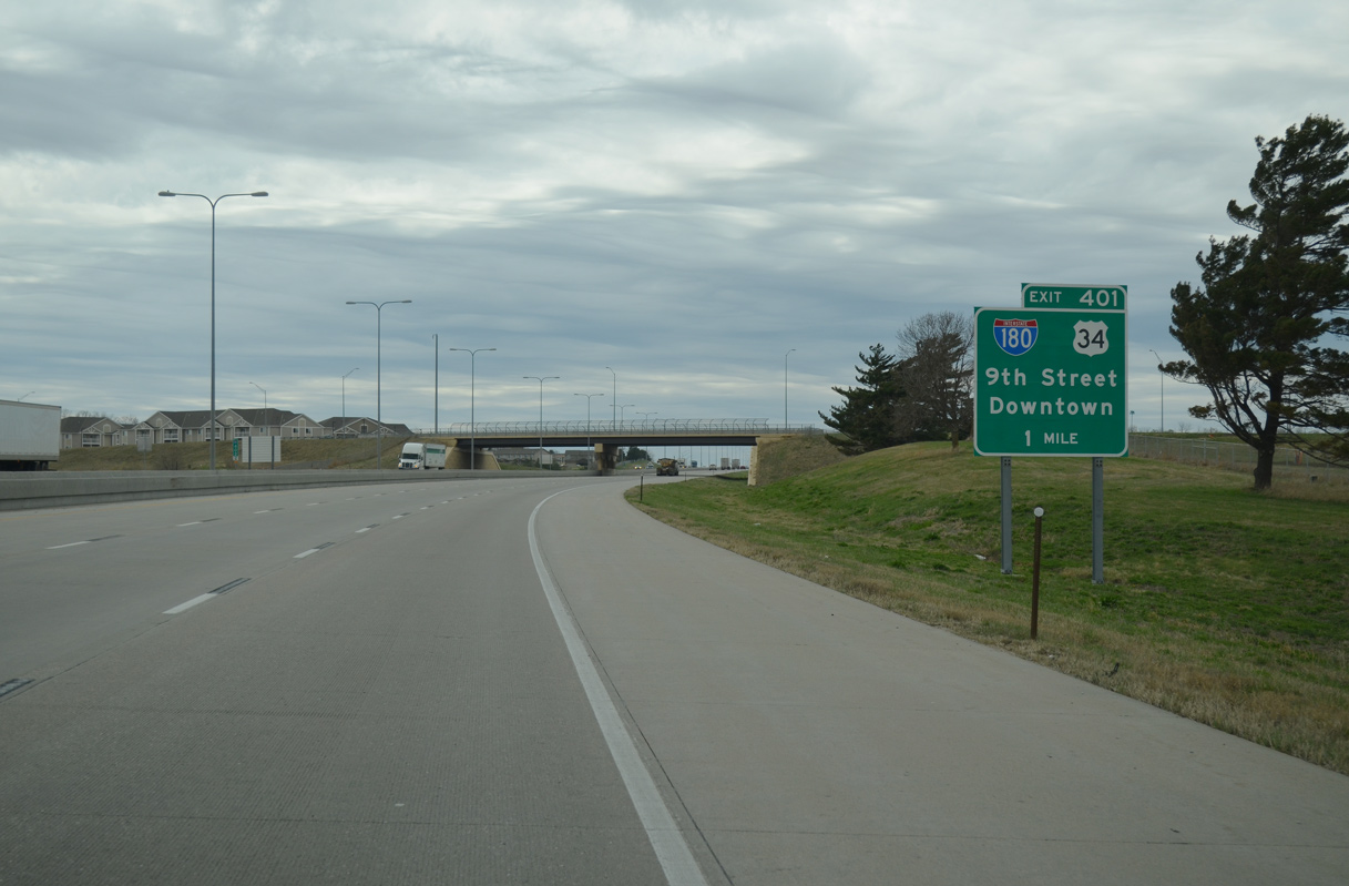 I-80/US 77 west at I-180/US 34 - Lincoln, NE