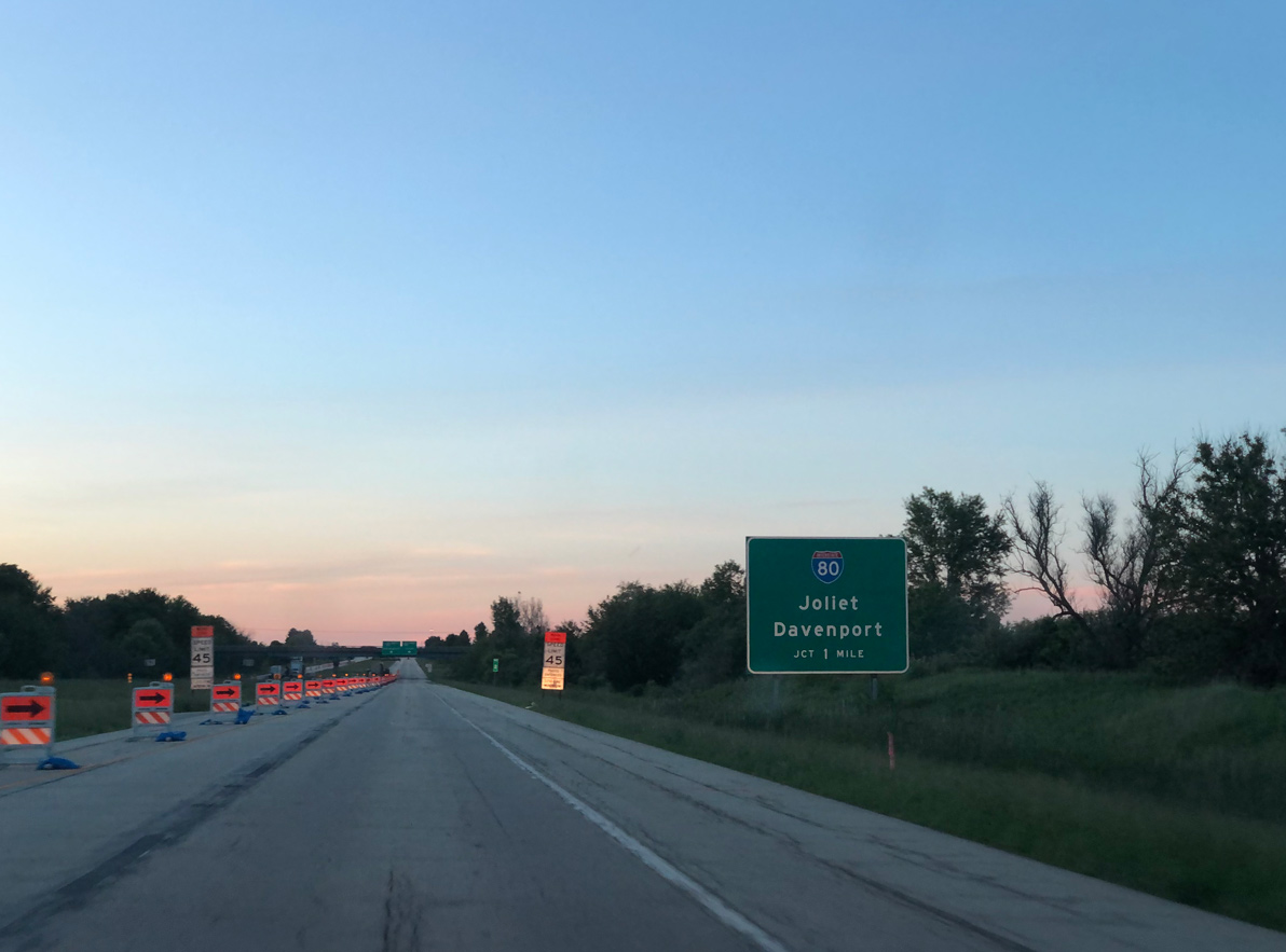 I-180 north at I-80 - Bureau County, IL