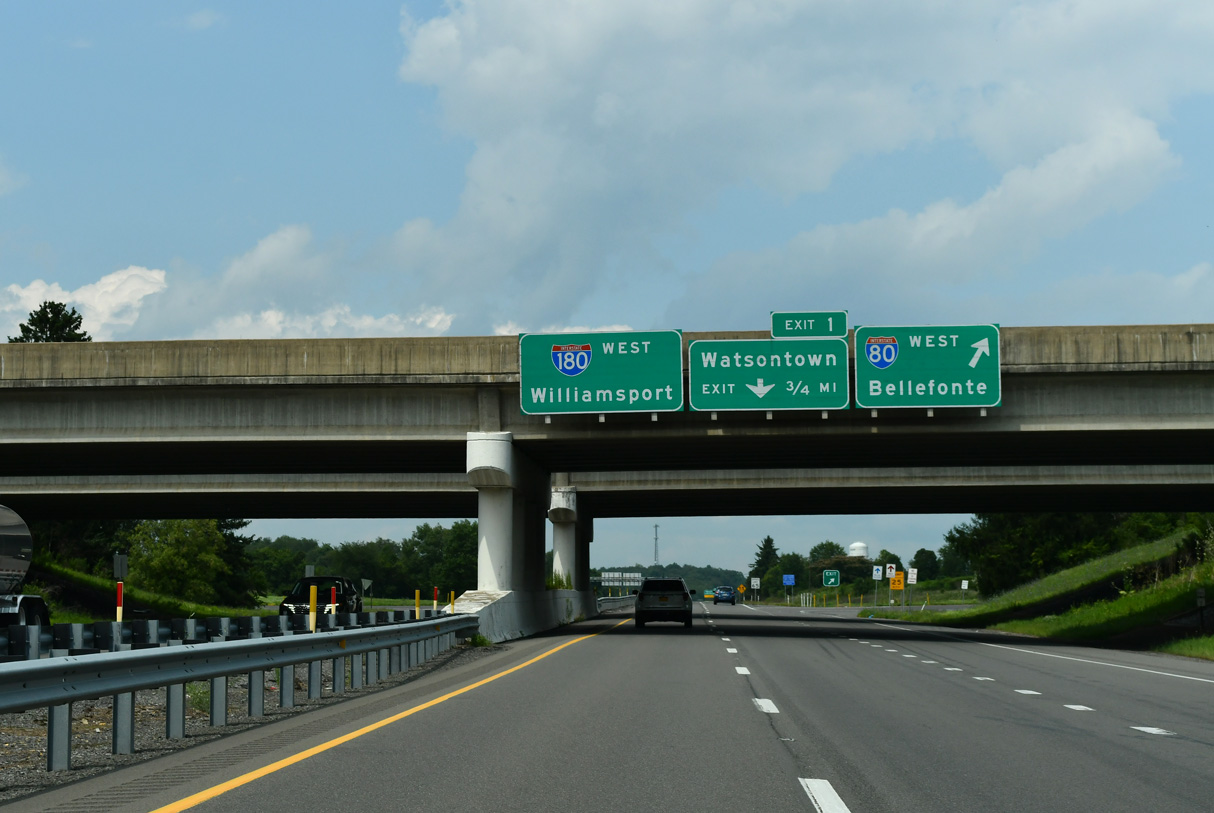 PA 147 north at I-180/80 - Turbot Twp
